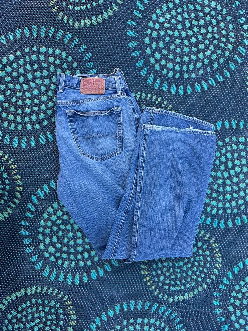Lucky Brand Jeans Size 36 Long Inseam Blue Denim